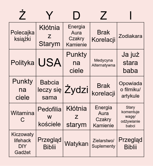 Przemyśl Bingo 2024 Bingo Card