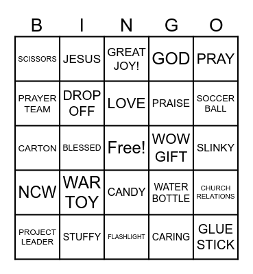 OCC BINGO Card