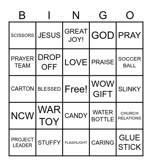 OCC BINGO Card
