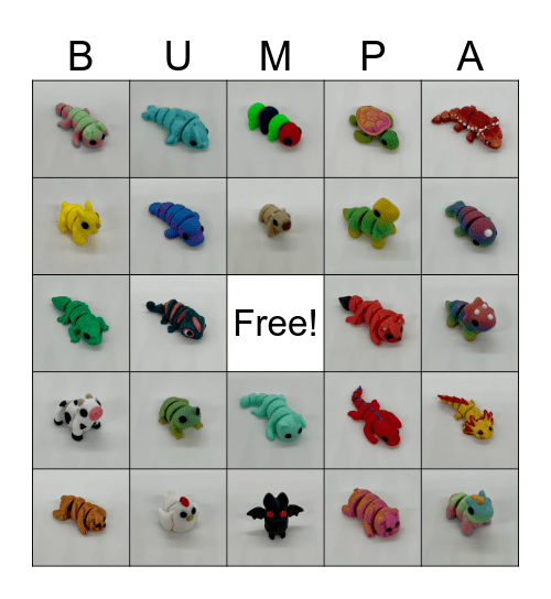 Bumpa Mini Bingo Card