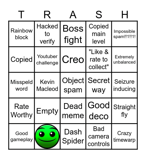 GD Recent Tab Bingo Card