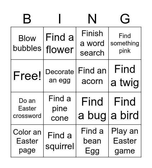 Spring 2024 Bingo! Bingo Card