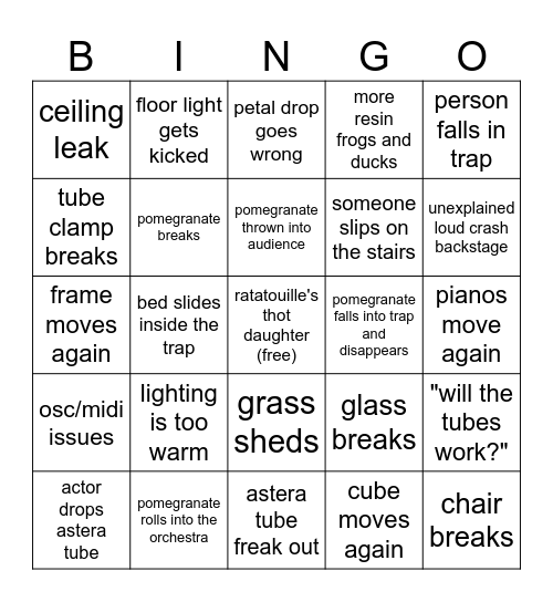 RAPPACCINI TECH Bingo Card