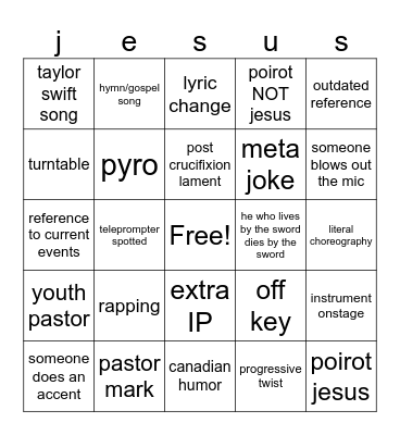 COTR 2024 Bingo Card