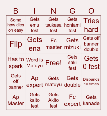I just wanna use this for a stream I’m watching Bingo Card
