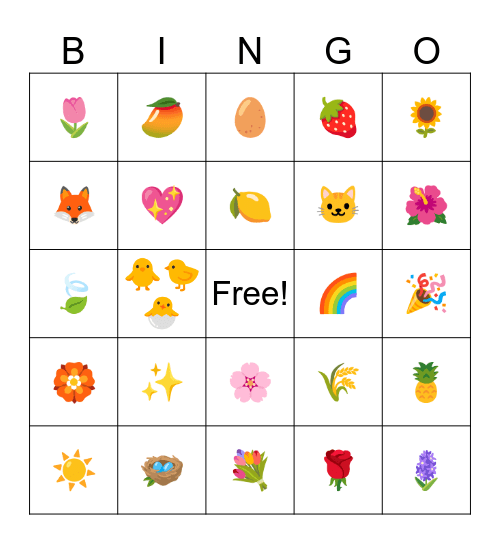 Go Go Win! Easter Bingo Card