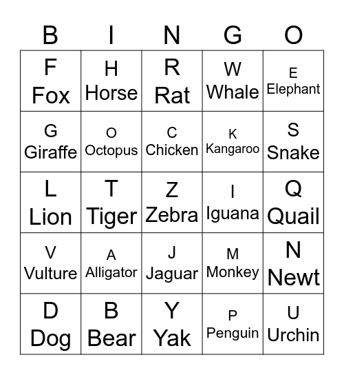 Bingo Card