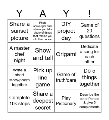 A & M BINGO :) Bingo Card