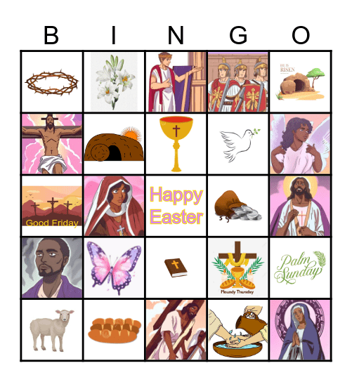 The Easter Story Bingo Card