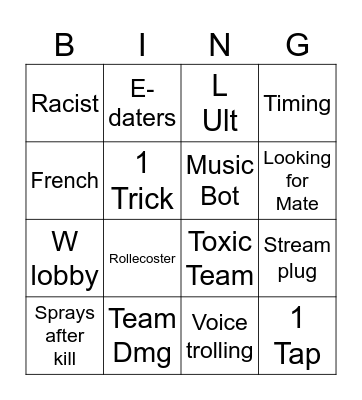 Valorant Bingo 2 Bingo Card