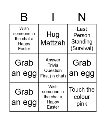 Mattzah Bingo! Bingo Card