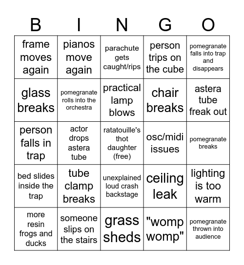 RAPPACCINI TECH Bingo Card