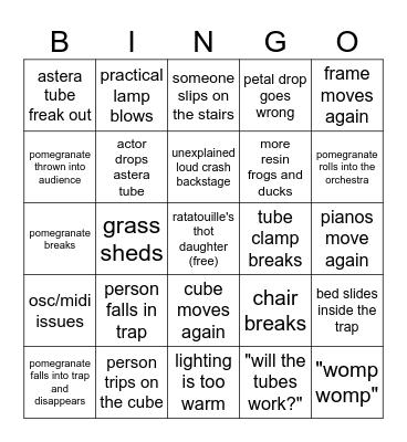 RAPPACCINI TECH Bingo Card