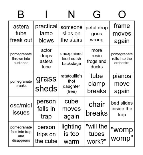 RAPPACCINI TECH Bingo Card