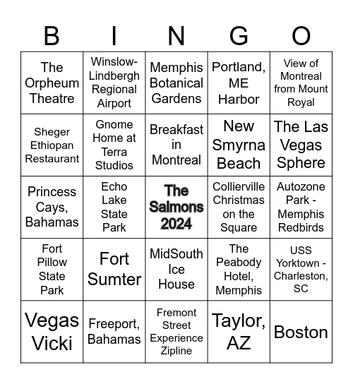 Where In The World Did The Future Salmons Go? Bingo Card