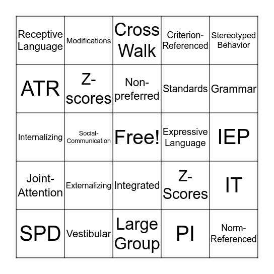 JARGON BINGO Card