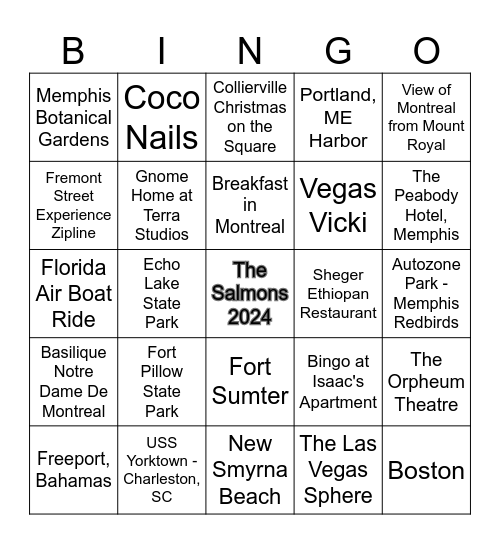 Where In The World Did The Future Salmons Go? Bingo Card