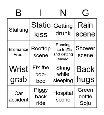 K-drama Bingo Card