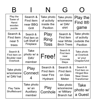 2024 DAV/DAVA Bingo Icebreaker Bingo Card