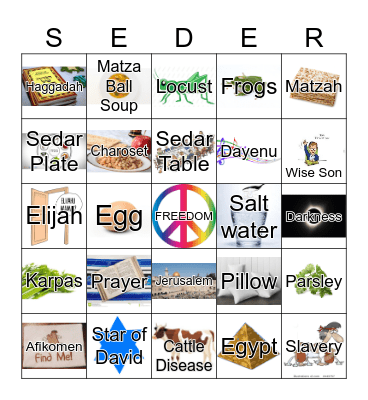 Passover Bingo Card