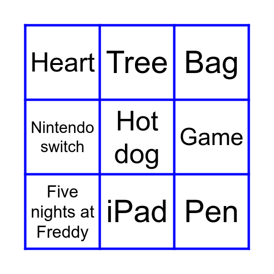 Jacob bingo Card