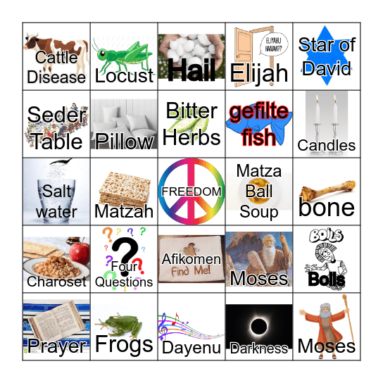 Passover 2025 Bingo Card