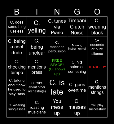Wowza Class Time Shenanigans Bingo Card