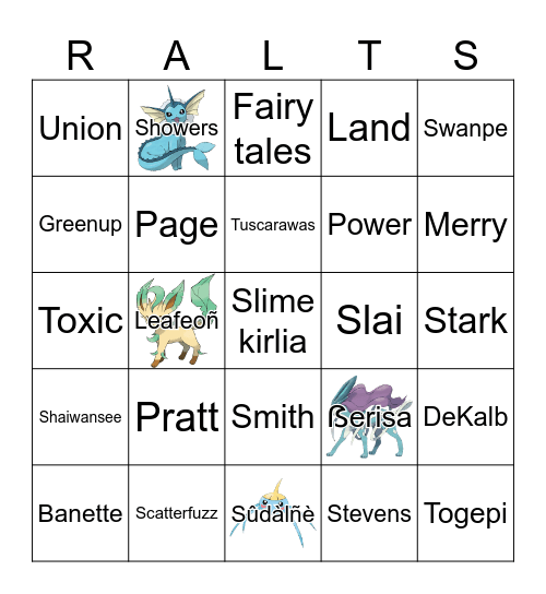 Scatterbug Bingo Card
