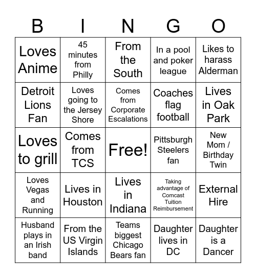 BingQuez Bingo Card