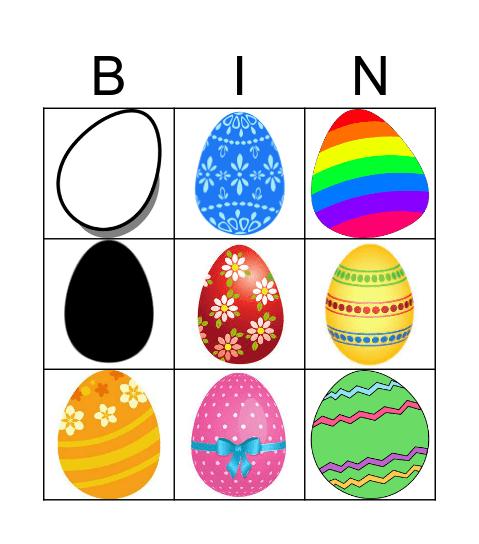Easter Egg Bingo Card