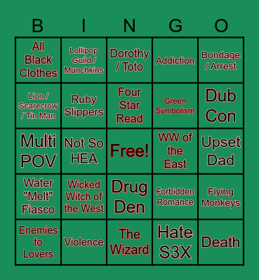 W R E T C H E D Bingo Card
