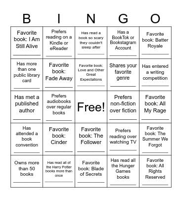 Find Someone Who... Bingo Card