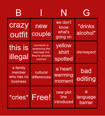 A Mediocre HEA Board Bingo Card