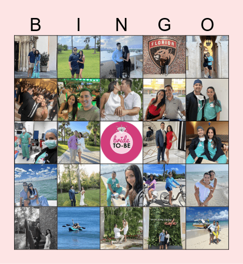 bridal shower Bingo Card