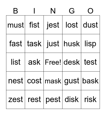 Bingo Card