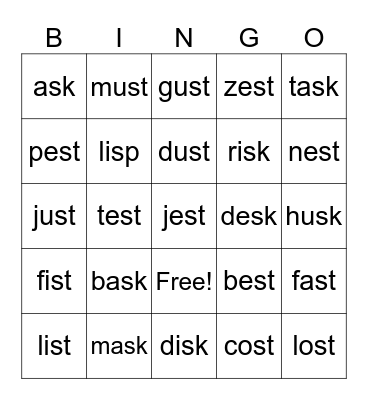 Bingo Card