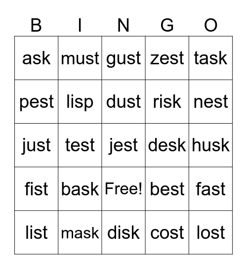 Bingo Card