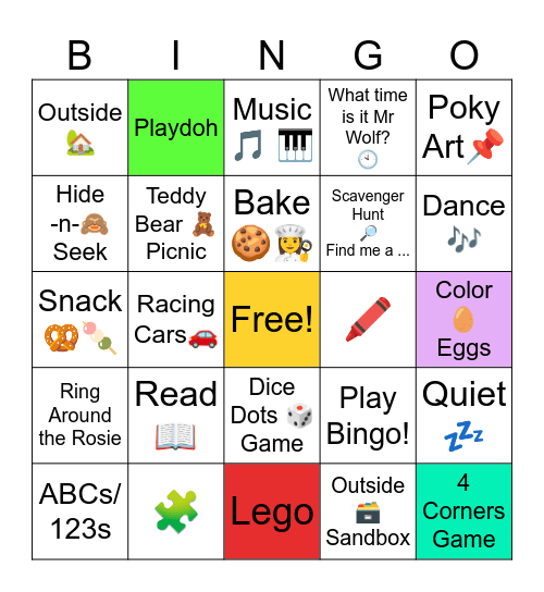 Home Activity Fun April 2024 Bingo Card