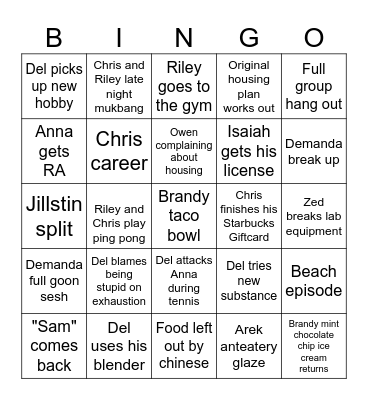 Spring 2024 Bingo Card