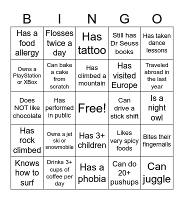 Midco Bingo Card