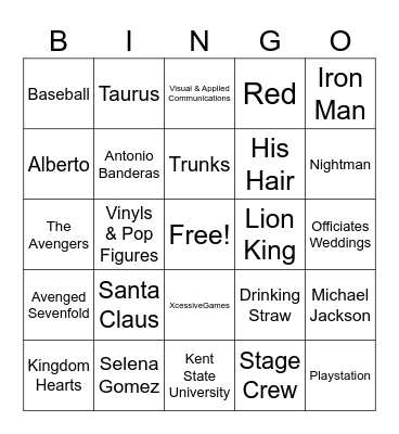 Joaquin's Spice and Sizzle Bingo Card