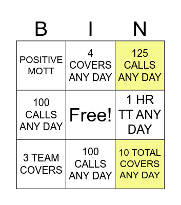 LAET Bingo Card