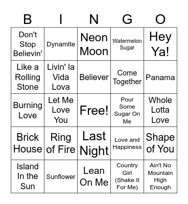 MM Male Bingo #2 Bingo Card