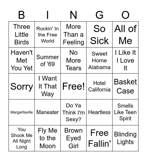 MM Male Bingo #3 Bingo Card