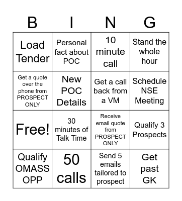 PDT POWER HOUR BING(O) Bingo Card