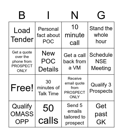 PDT POWER HOUR BING(O) Bingo Card