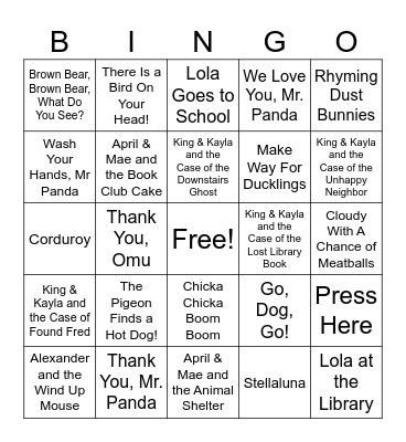 Book Bingo Card