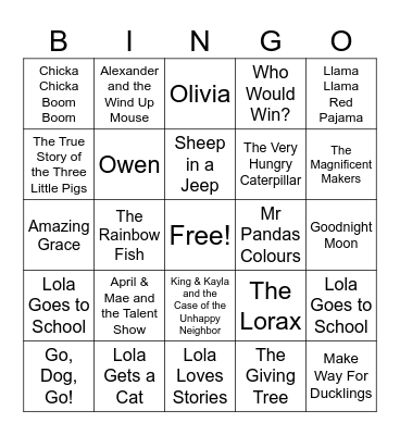 Book Bingo Card