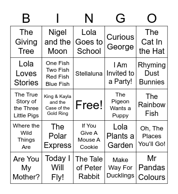 Book Bingo Card