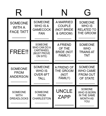 B & M Bingo Card